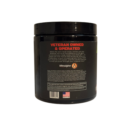 Black container with 'Veteran Owned & Operated' text on a white background